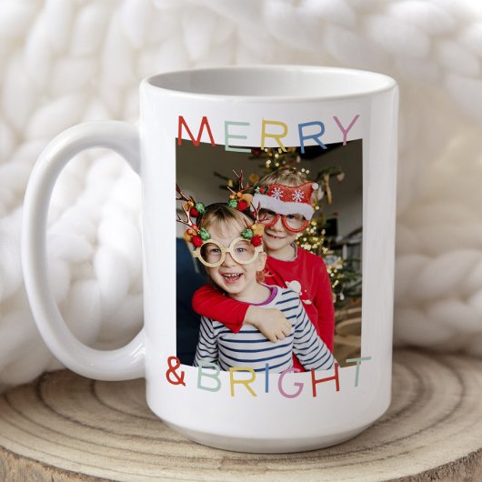 Moderner Spaß Weihnachten Heiterkeit Merry & Brigh Kaffeetasse