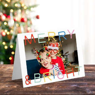 Moderner Spaß Weihnachten Heiterkeit Merry & Brigh Karte