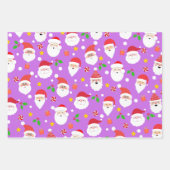 Moderner Spaß Weihnachtsmann - Weihnachtsbeleuchtu Geschenkpapier Set (Vorderseite)