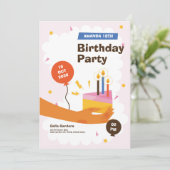 Moderner Spaß zum 18. Geburtstag Einladung (Stehend Vorderseite)