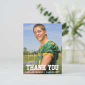 Moderner sportlicher Abschluss Vielen Dank (Zurück Postkarte (Stehend Vorderseite)