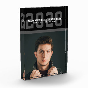 Moderner sportlicher, mutiger Typografie-Abschluss Fotoblock