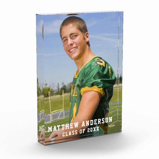 Moderner Sporty Abschluss Foto Block (Links)