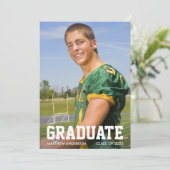 Moderner Sporty Foto Abschluss Ankündigung (Stehend Vorderseite)