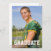 Moderner Sporty Foto Abschluss Ankündigung (Vorne/Hinten)