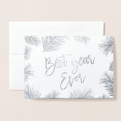 MODERNER SPRIG BEST JAHR JE KARTE (Vorderseite mit Umschlag)