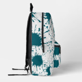 Moderner Spritzer für Grün- und Weißpinsel Bedruckter Rucksack (Links)