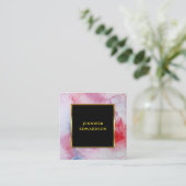 Moderner Spritzer in Aquarellfarben beruflich Quadratische Visitenkarte (Stehend Vorderseite)