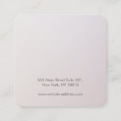 Moderner Square Study Earring Display Holder Squar Quadratische Visitenkarte (Rückseite)