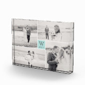 Moderner Square Wedding Monogram Collage Foto Bloc (Rechts)