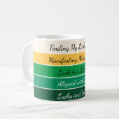 Moderner St. Patrick’s Day Farbverlauf Kaffeetasse (Vorderseite Links)