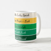 Moderner St. Patrick’s Day Farbverlauf Kaffeetasse (VorderseiteRechts)