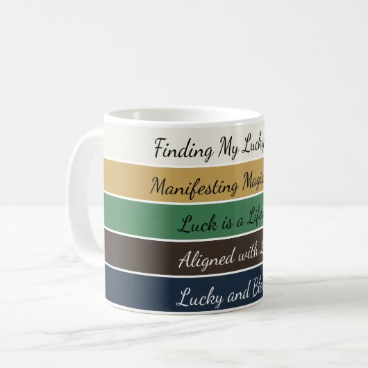 Moderner St. Patrick’s Day Farbverlauf Kaffeetasse (Vorderseite Links)