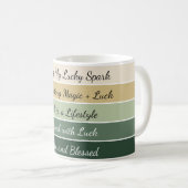 Moderner St. Patrick’s Day Farbverlauf Kaffeetasse (VorderseiteRechts)