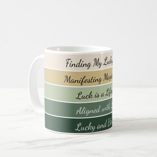 Moderner St. Patrick’s Day Farbverlauf Kaffeetasse (Vorderseite Links)