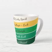 Moderner St. Patrick’s Day Farbverlauf Milchtasse (Rechte Ecke)