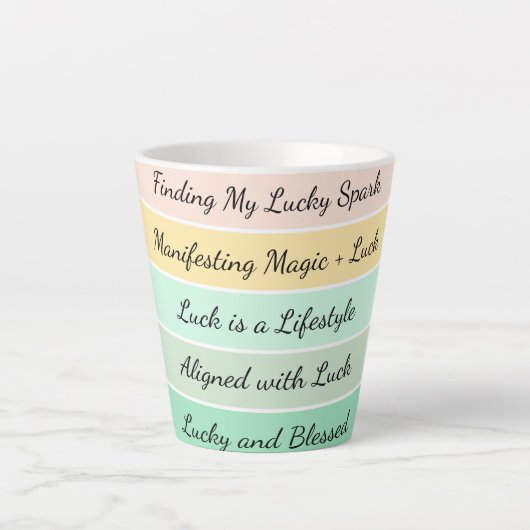 Moderner St. Patrick’s Day Farbverlauf Milchtasse (Vorderseite)