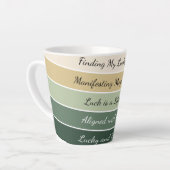 Moderner St. Patrick’s Day Farbverlauf Milchtasse (Linke Ecke)