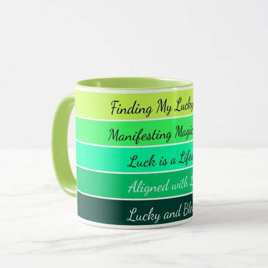 Moderner St. Patrick’s Day Farbverlauf Tasse (Vorderseite Links)
