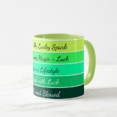 Moderner St. Patrick’s Day Farbverlauf Tasse (VorderseiteRechts)