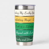 Moderner St. Patrick’s Day Farbverlauf Thermobecher (Links)