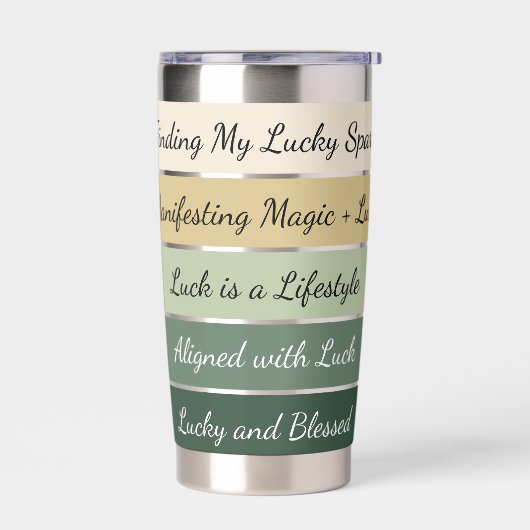 Moderner St. Patrick’s Day Farbverlauf Thermobecher (Links)