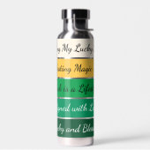 Moderner St. Patrick’s Day Farbverlauf Trinkflasche (Links)