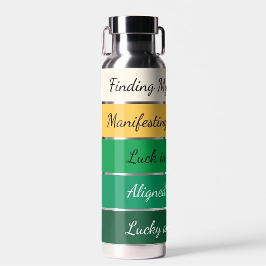 Moderner St. Patrick’s Day Farbverlauf Trinkflasche (Vorne)
