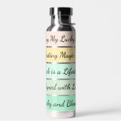 Moderner St. Patrick’s Day Farbverlauf Trinkflasche (Links)