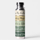 Moderner St. Patrick’s Day Farbverlauf Trinkflasche (Links)