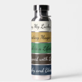 Moderner St. Patrick’s Day Farbverlauf Trinkflasche (Links)