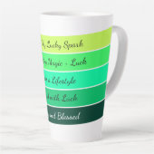 Moderner St. Patrick’s Day Gradient Milchtasse (Rechte Ecke)