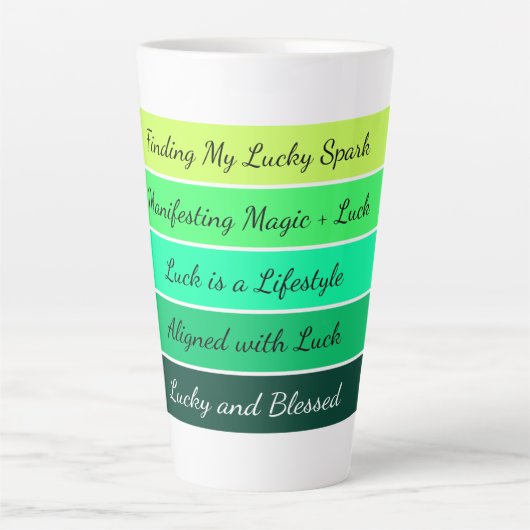 Moderner St. Patrick’s Day Gradient Milchtasse (Vorderseite)