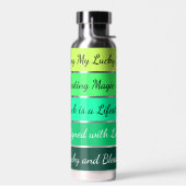Moderner St. Patrick’s Day Gradient Trinkflasche (Links)