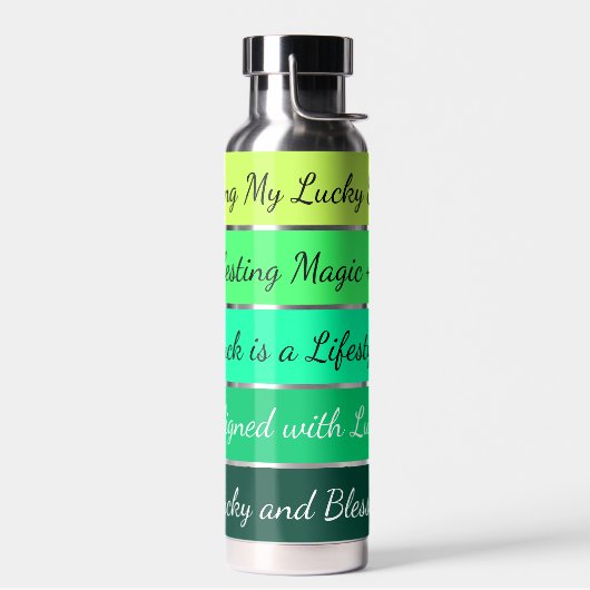 Moderner St. Patrick’s Day Gradient Trinkflasche (Links)