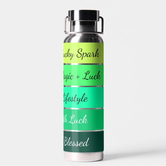 Moderner St. Patrick’s Day Gradient Trinkflasche (Rückseite)