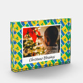 Moderner ST VINCENT FLAG Weihnachtsstopp Fotoblock (Links)