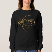 Moderner Staat 2024 Texas Total Solar Eclipse Sweatshirt (Vorderseite)