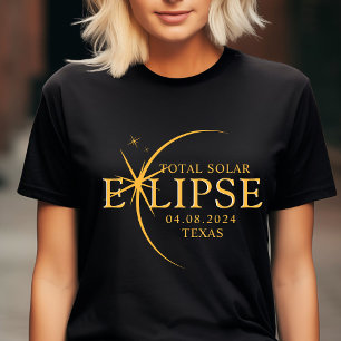 Moderner Staat 2024 Texas Total Solar Eclipse T-Shirt