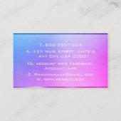 Moderner Stahl aus gebürstetem Metall Visitenkarte (Rückseite)