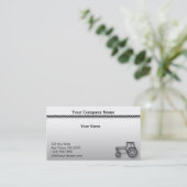 Moderner Stahltraktor auf grauer Visitenkarte (Stehend Vorderseite)