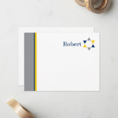 Moderner Star Bar Mitzvah Dankeschön Karte (Vorderseite/Rückseite Beispiel)