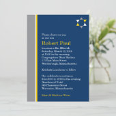 Moderner Star Bar Mitzvah Einladung (Stehend Vorderseite)