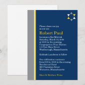 Moderner Star Bar Mitzvah Einladung (Vorne/Hinten)