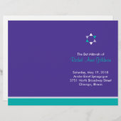 Moderner Star Bat Mitzvah Flyer (Vorne/Hinten)