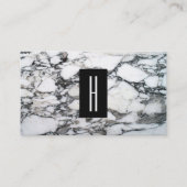 Moderner Stein aus schwarzem und weißem Marmor, Mo Visitenkarte (Vorderseite)