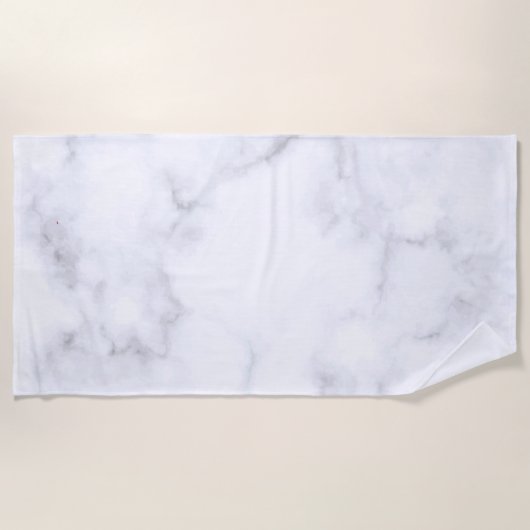 Moderner Stein aus weißem und grauem Marmor Strandtuch (Vorderseite)