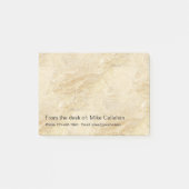 Moderner Steinblick vom Schreibtisch von Post-it Klebezettel (Vorderseite)