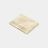 Moderner Steinblick vom Schreibtisch von Post-it Klebezettel (angewinkelt)