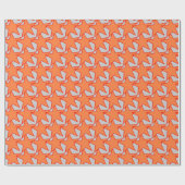 Moderner Stern geometrisch - korallenrotes Orange Geschenkpapier (Flach)